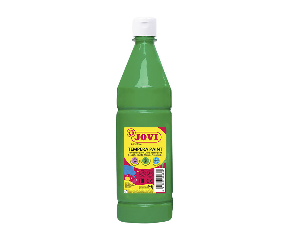 Tekuté temperové barvy JOVI v lahvi - 1000 ml / zelená