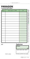 Optys 1070 paragon blok 75 mm x 150 mm nečíslovaný 100 listů