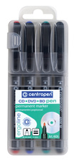 Popisovač Centropen CD / DVD / BD 4606 pen - sada 4 ks