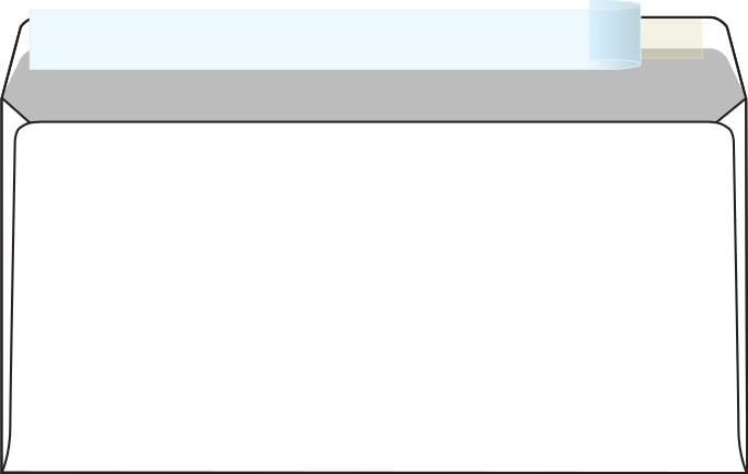 Obálky DL samolepicí s krycí páskou - bez okénka / 1000 ks