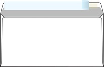 Obálky DL samolepicí s krycí páskou - bez okénka / 1000 ks