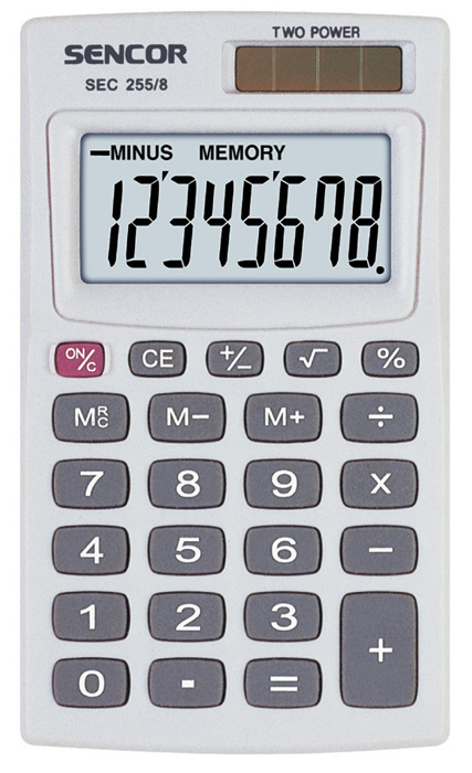Kalkulačka Sencor SEC 255 - displej 8 míst
