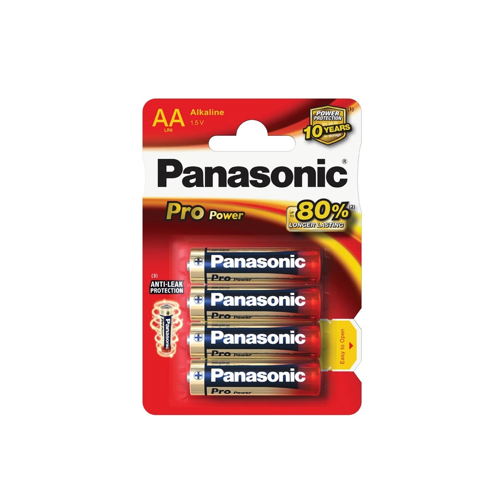 Baterie Panasonic PRO POWER alkalické - baterie tužková AA / 4 ks