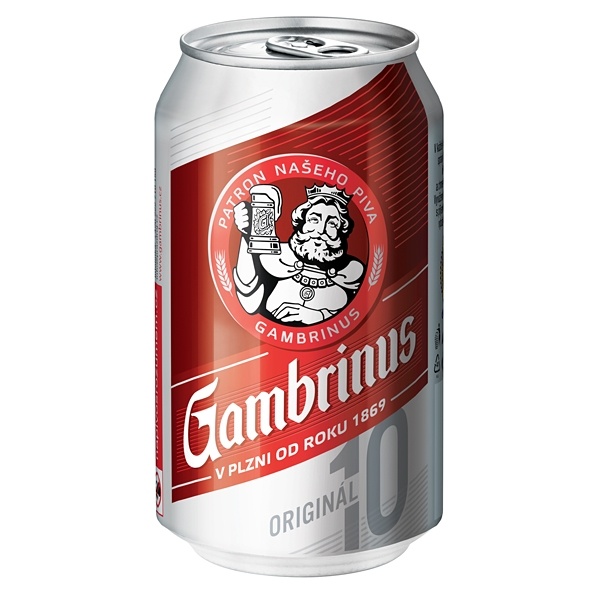 Pivo - Gambrinus 10 % / v plechovce / 0,33 l