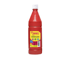 Tekuté temperové barvy JOVI v lahvi - 1000 ml / červená
