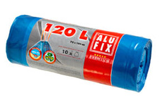 Pytle do košů Alufix Premium stahovací 100x70 cm 120 l 10 ks modré