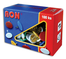 Připínáčky barevné RON - 100 ks / barevný mix