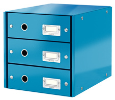 Zásuvkový box Leitz Click & Store - 3 zásuvky / modrá