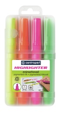 Zvýrazňovač Centropen HIGHLIGHTER 8552 - sada 4 ks