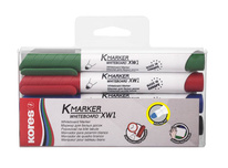 Popisovač Kores K-Marker Whiteboard - sada 4 ks  / kulatý hrot