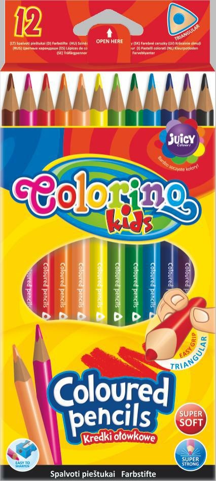 Pastelky trojhranné Colorino - 12 barev
