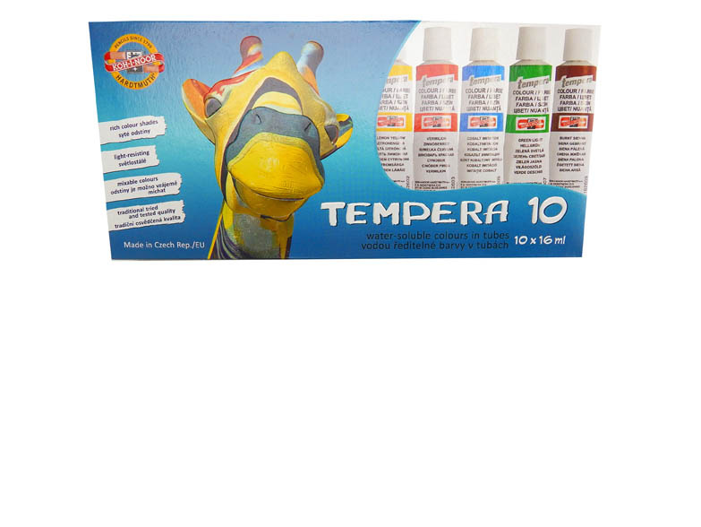 Temperové barvy - 10 barev / tuby 16 ml