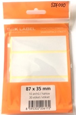 Samolepicí etikety v sáčku - 87 x 35 mm / 30 etiket