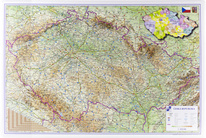 Pracovní podložky dekorované - jednostranná / mapa Česká republika