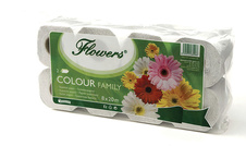 Flowers Family toaletní papír 2-vrstvý 8ks