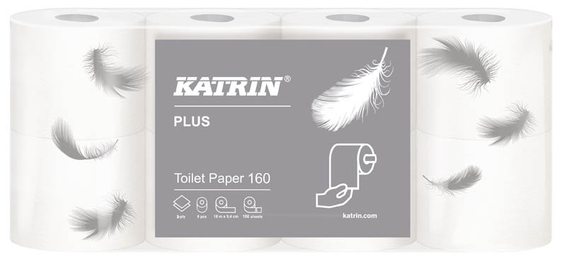 Toaletní papír Katrin Plus - 8 roliček / dvouvrstvý