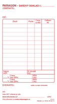 Baloušek paragon daňový doklad blok - 80 x 150 mm / nečíslovaný / 50 listů / ET010