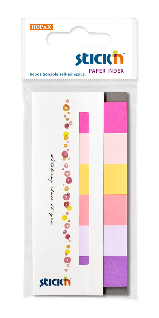 Samolepicí záložky Stick´n by Hopax - 15 x 45 mm / 6 x 30 lístků / spring odstíny