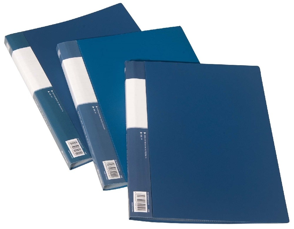 Prezentační desky A4 - 10 kapes / modrá