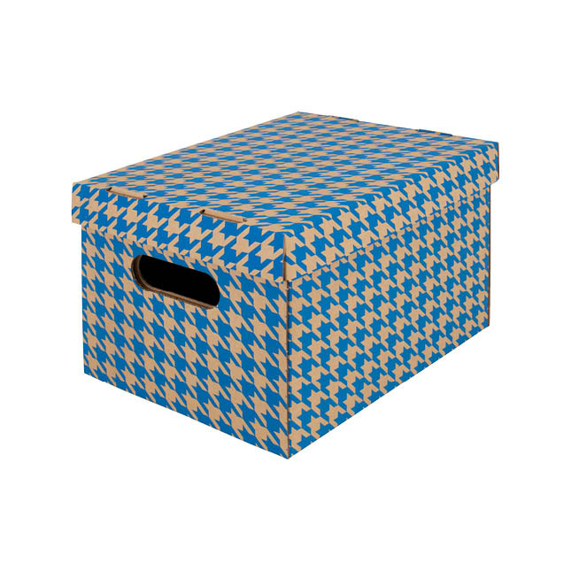 Krabice Emba úložná s víkem A4 /  30 x 22,5 x 20 cm /  modrá