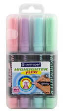 Zvýrazňovače Centropen Flexi Soft pastel 8542 - sada 4ks