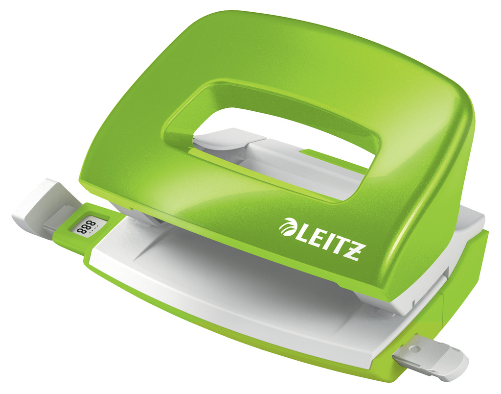Kancelářský děrovač Leitz 5060 mini - metalická zelená