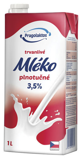 Mléko s uzávěrem - plnotučné / 1 l