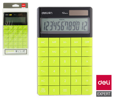 DELI E1589 stolní kalkulačka displej 12 míst zelená