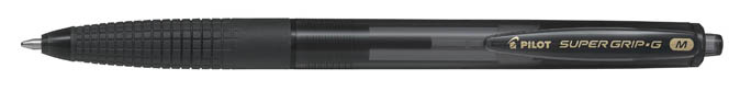 Kuličkové pero Pilot Super Grip-G transparentní - černá