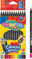 Pastelky trojhranné Colorino černé - 12 barev
