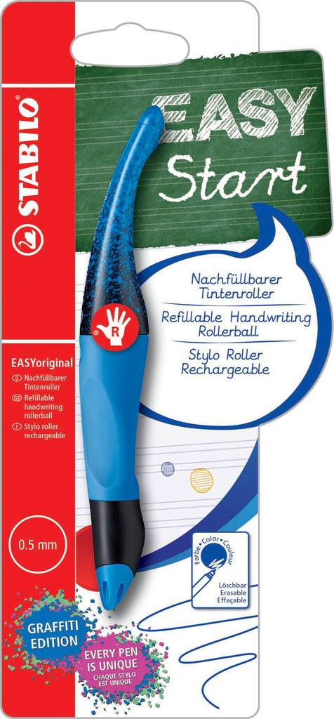 Inkoustový roller STABILO® EASYoriginal Graffiti - pro praváky / modrá