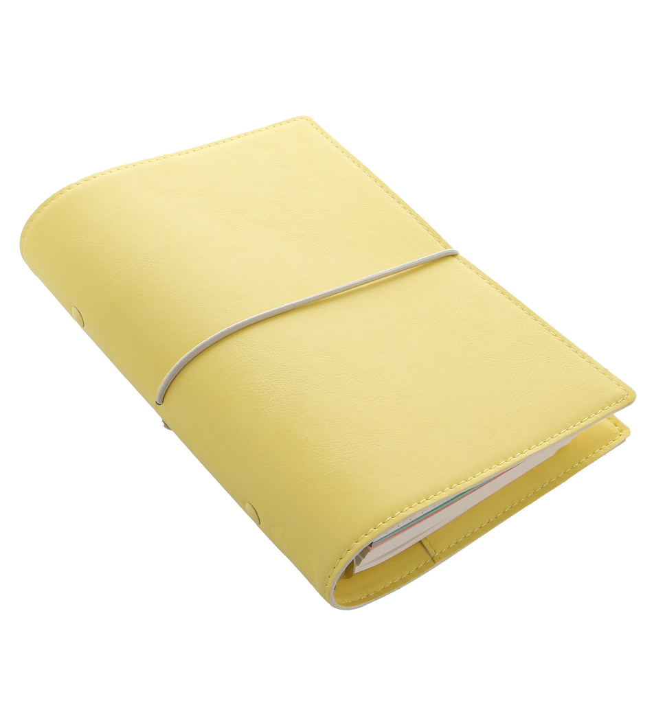 Diář Filofax Domino Soft -kapesní/ 95 x 171 mm / pastelová žlutá