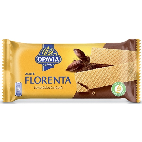 Opavia Zlaté Florenta oplatky čokoládová náplň 112g